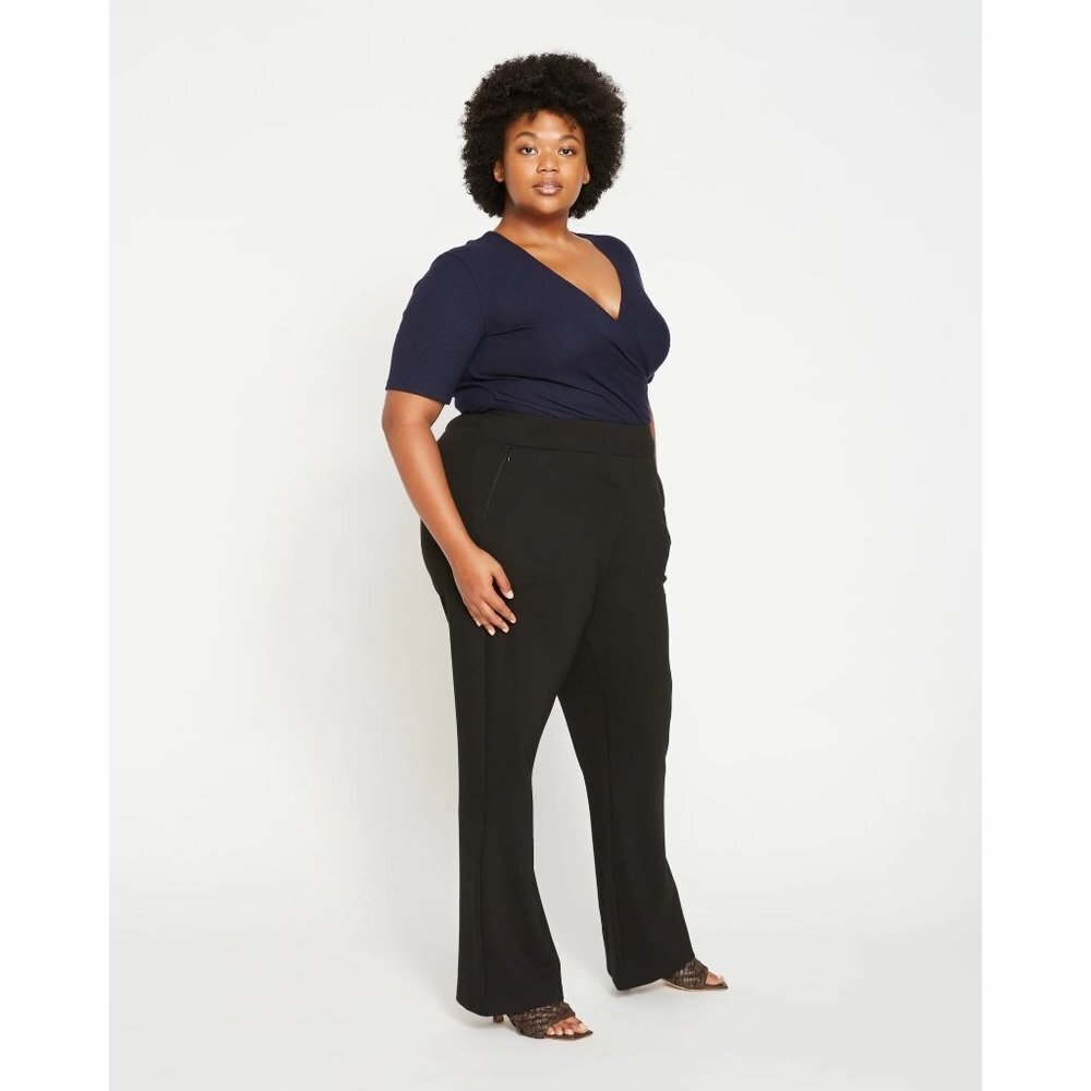 Universal Standard Ponte Boot Cut Pull on Pants 2xl Black NWT